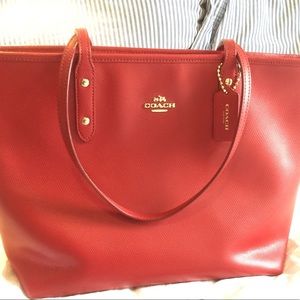 Coach leather tote